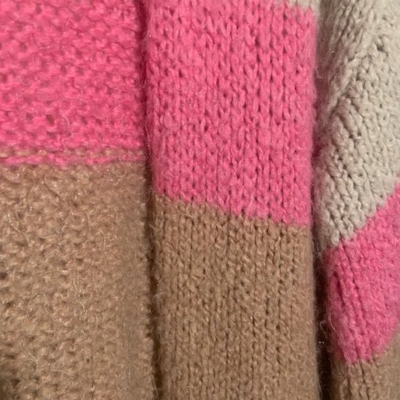 Aerie Women's Oversized Slouchy Boho Cabin‎ Fuzzy Knit Cardigan Sweater - Size M - Picture 2 of 6